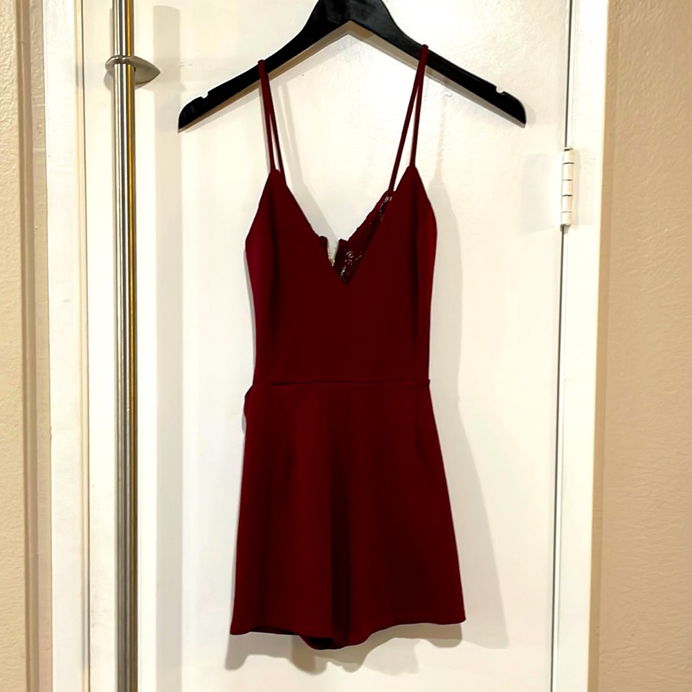 Burgundy Romper